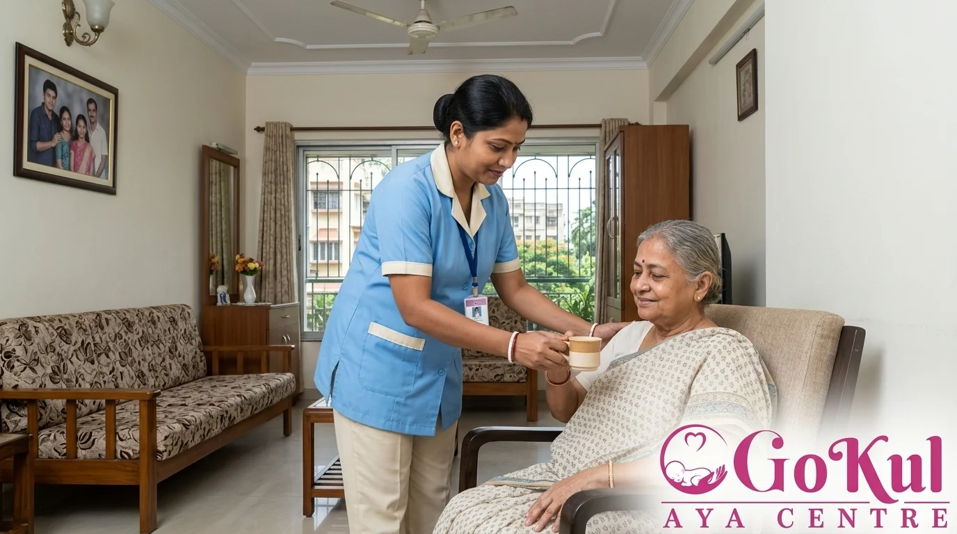 General duty attendant providing daily care support in Kolkata