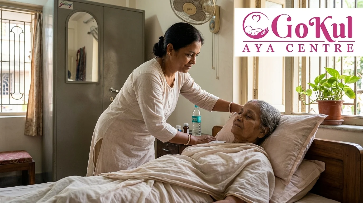 Patient care service in Kolkata – attendant caring for a patient at home
